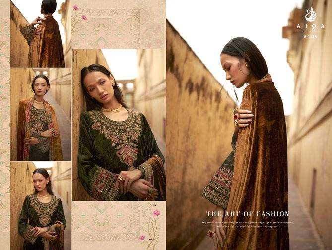 Senora By Aiqa Embroidery Work Velvet Salwar Kameez Wholesale Price In Surat